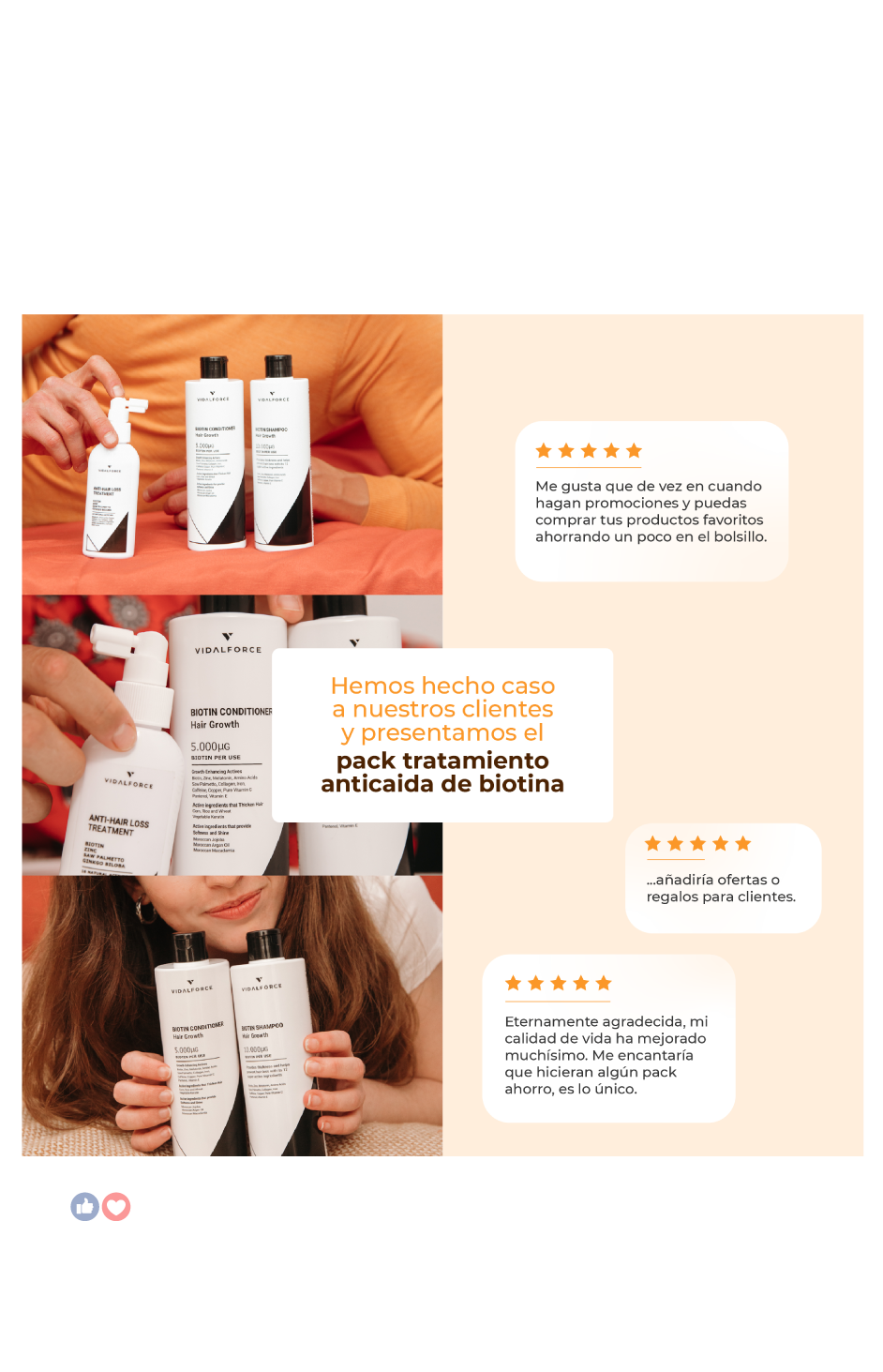 Creatividades para Ads hair growth