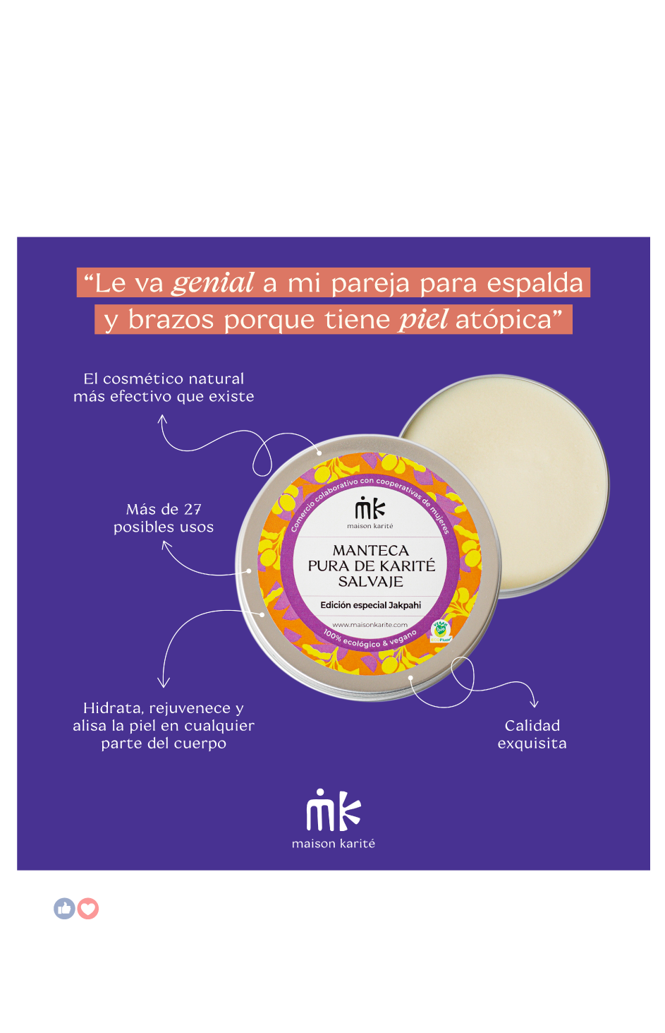 Creatividades para Ads manteca de karité